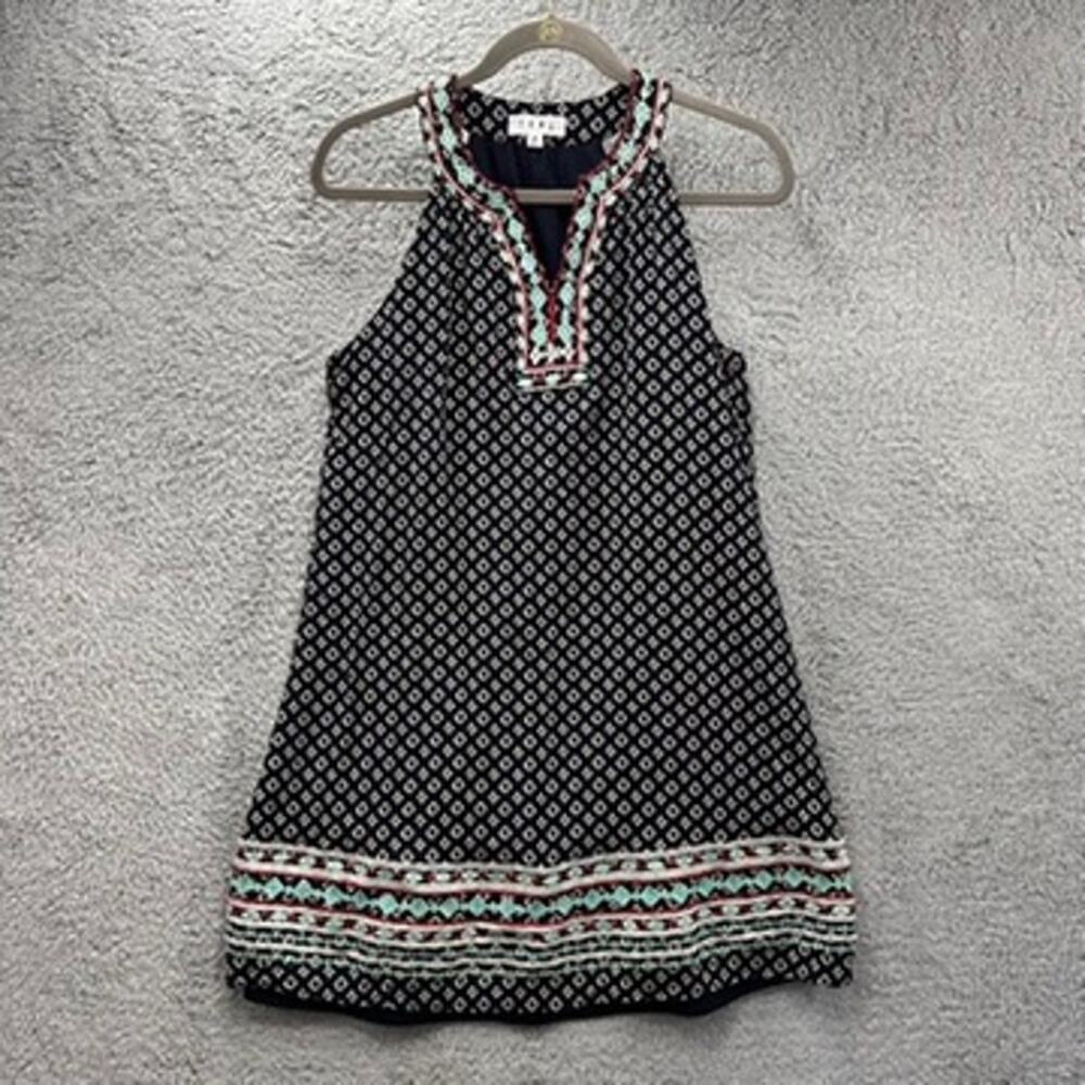 THML Medium‎ Halter Top Dress Embroidery Lined Casual Vacation Beach Party Fun